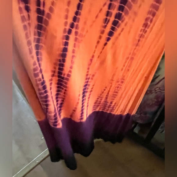 NEW WT  Bisou Bisou Orange & Purple Dress,  Size Small but plenty stretchable - Picture 6 of 7